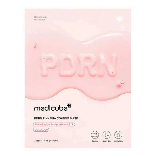 MEDICUBE PDRN Pink Vita Coating Mask – atgaivinanti lakštinė veido kaukė